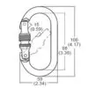 Conector acero automático/abertura 23mm-23KN (M60) - Imagen 2