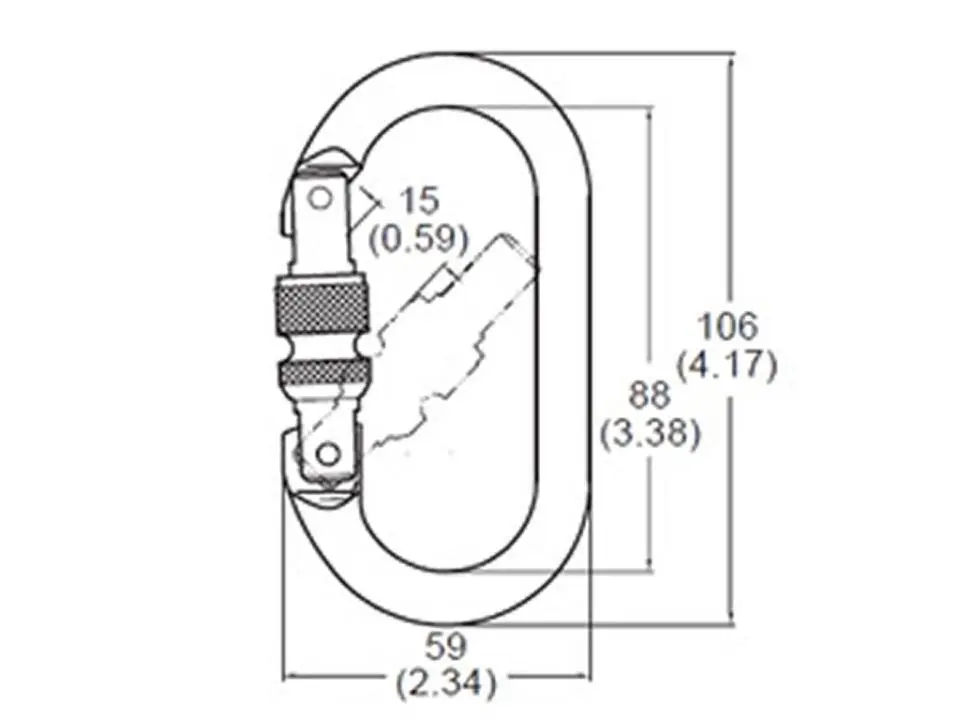 Conector acero automático/abertura 23mm-23KN (M60) - Imagen 2