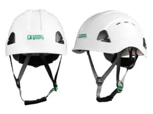 Casco ABS y ventilación con barbuquejo