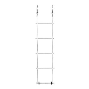 Escalera de cable y peldaños de aluminio