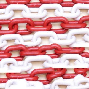 Roller cadena plástica roja/blanca 25m